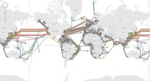 Карта Мира подводной кабельной сети