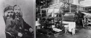 Вильям Баллок изобрел рулонную ротационную печатную машину