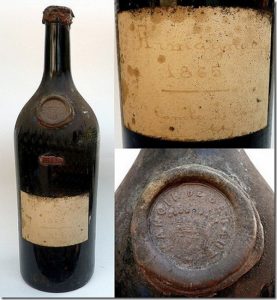 Бутылка арманьяка 1865 года из Гаскони