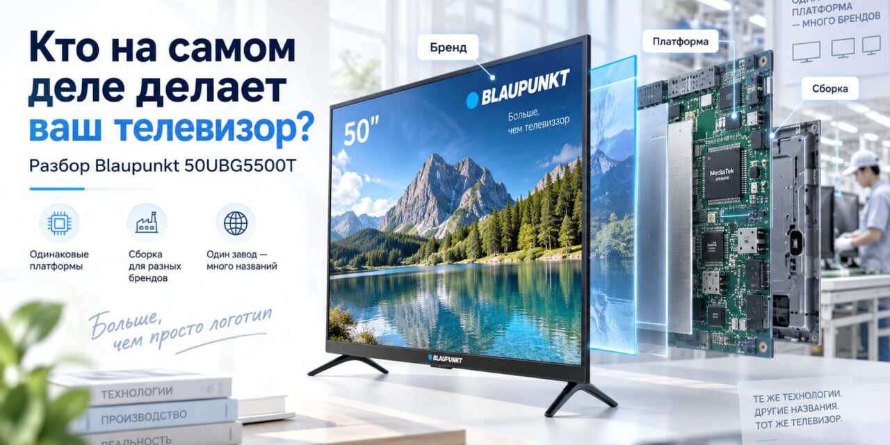 Кто на самом деле делает ваш телевизор: как бюджетные Smart TV прячут своё происхождение — разбираем Blaupunkt 50UBG5500T